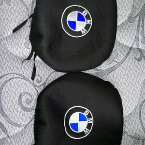 2 Bmw Stretchable Head Rest Covers